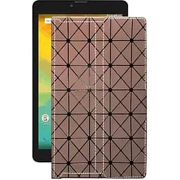 Чохол StatusCASE з екошкіри для планшету Prestigio Muze 3708 3G Коричневий ромб