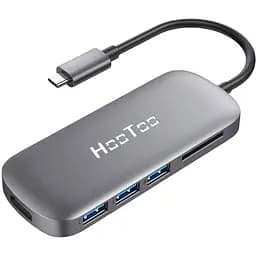 Хаб адаптер Hoob HooToo Usb-C 3.1 with Type C Charging Port HDMI Output Card Reader, 3 Usb 3.0 Ports HT-UC001