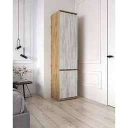 Пенал с полками Moreli T-217 500x2117x498 мм Дуб сонома/Бетон (mo-t217-sonoma-beton)