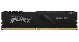 Пам'ять 8Gb DDR4, 3200 MHz, Kingston Fury Beast, Black, 16-18-18, 1.35V, з радіатором (KF432C16BB/8) - мініатюра 2