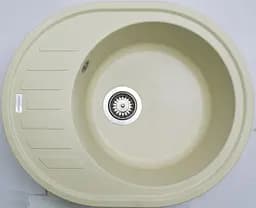 Кухонна мийка Adamant OVUM ivory 615x495x200 мм, з крилом 61,5 см - мініатюра 2