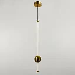 Led светильник в вертикальной форме 60 см с латунным шариком | Line F | Арт. YG517A/600 VL AB
