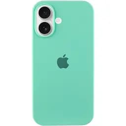 Чохол Epik Silicone Case Full Protective AA для Apple iPhone 16, 6.1 Бірюзовий/Marine Green