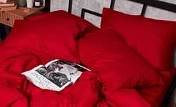 Набір наволочок Moon&Star Satin Stripe Stripe Red 50х50 см 2 шт - мініатюра 2