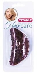 Затиск для волосся Titania пластмасовий, 9 см, коричневий (8017 В)