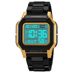 Наручний годинник чоловічий 2264BKGDWT Black-Gold-White Skmei acs0030089 - мініатюра 2
