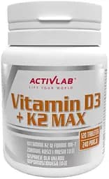 Вітаміни та мінерали ActivLab Vitamin D3 + K2 Max, 120 таблеток