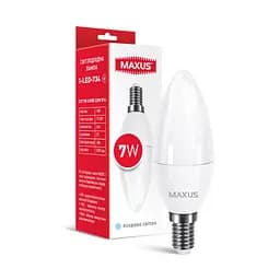 Лампа світлодіодна Maxus 1-LED-734 C37 7W 4100K 220V E14