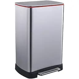 Ведро для мусора JAH с педалью 30 л серебряный металлик (JAH7112 silver)
