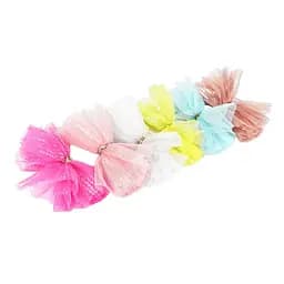 Дитячі резинки для волосся Бантик фатиновий La-beauty 0302-876, 6 шт