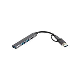 Концентратор Dynamode USB Type-C + USB-A to 1хUSB-C 3.0 1хUSB-A 3.0 2xUSB-A 2.0 dark grey (DM-UH-314AC) - мініатюра 2
