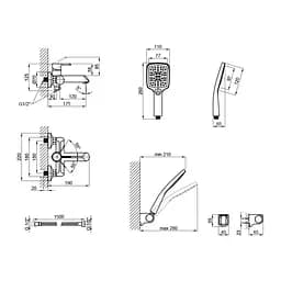 Змішувач для ванни Qtap Grand WCR 006, Білий - мініатюра 2
