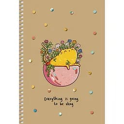 Тетрадь для записей Student А5, в клеточку, спираль, 96 л., Кот (A5-SC-096-6115K)