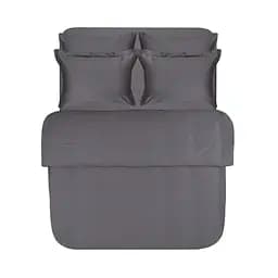 Постельное белье сатин 210ТС Lotus Home - Brista антрацит семейный (160x200+30см)