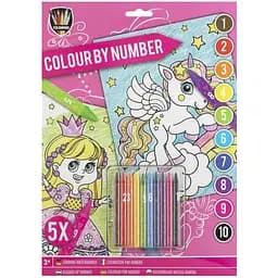 Раскраска Grafix Единорог А4 с карандашами 5 листов (150075_2)