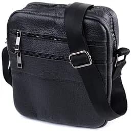 Чоловіча сумка месенджер із зернистої натуральної шкіри SHVIGEL 19х21х7 см sum0027000