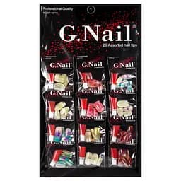 Ногти голографические накладные с рисунком и клеем упаковка 12 шт. G Nails KP-10715 №1