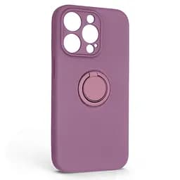 Силиконовый чехол для Apple iPhone 14 Pro, Icon Ring, фиолетовый, панель-накладка, с кольцом-подставкой на 360°, противоударный, возможность использования магнитных держателей, ArmorStandart (ARM68717)