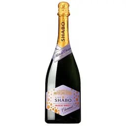 Вино ігристе Shabo Мускатне, біле, солодке, 10,5-13,5%, 0,75 л