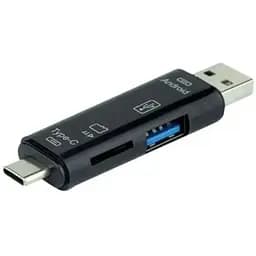 Кардрідер USB Dynamode D-188, чорний, USB / Type-C 3.1 - microSD / USB 3.0