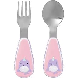 Столові прилади Skip Hop Zoo Кит 2 предмети рожеві (252372)
