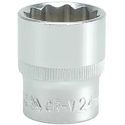 Головка торцева 12-гранна Yato квадрат 1/2" М= 24 мм L= 38 мм (YT-1286)