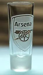 Скляна чарка 60мл ФК Арсенал Arsenal з гравіюванням подарунок для фаната футбольна стопка - мініатюра 2