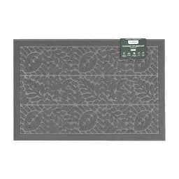 Килимок придверний Eco Fabric Листя без кромки сірий 40 х 60 см (4060-007)