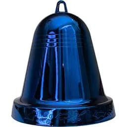 Велика ялинкова іграшка дзвіночок Linhai 25 см синій (890513)