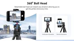 Штатив Ulanzi Vijim Vlog Portable Tripod UV-T089GBB1 TT51 Black - мініатюра 9