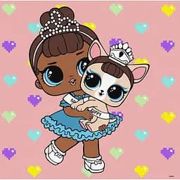 Картина за номерами "L.O.L. Surprise! TroopSurprise Miss Baby With Miss Puppy" Ідейка KHO6291, 40х40 см