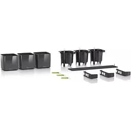 Комплект вазонів з кріпленням Lechuza Green Wall Home Kit Glossy 48х6х14 см антрацит (13524) - мініатюра 2