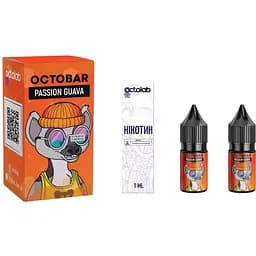 Набор компонентов для самозамеса солевой жидкости Octobar NFT Passion Guava 10 мл 0-50 мг Маракуя гуава (12427)