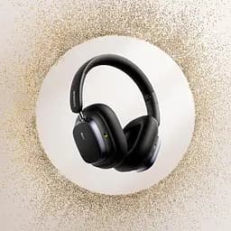 Накладні навушники Baseus Bowie H1s, Noise-Cancellation Wireless Headphones, BT5.4, ANC, 800mAh, 60h, 120h, black - мініатюра 7