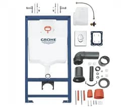 Інсталяція для унітазу Grohe Rapid SL 38721001 + овальна кнопка Skate Air Хром 30412 - мініатюра 2