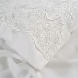 Набір постільної білизни з мереживом та покривалом піке Dantela Vita - Mira Bella krem кремовий євро - мініатюра 12