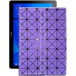 Чохол StatusCASE з екошкіри для планшету Huawei MediaPad T3 10 Фіолетовий ромб