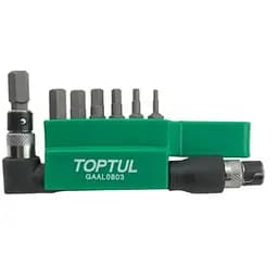 Набор бит Toptul с Г-обр. переходником 1/4" HEX 2-8мм 8ед. (GAAL0803)