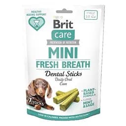 Ласощі для собак Brit Care Mini Treats Fresh Breath для малих порід для зубів і свіжості подиху 7 шт/120 г (8595602578580)