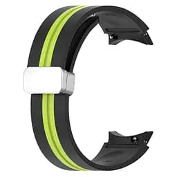 Ремінець для Samsung Galaxy Watch 5 40mm - чорно-зелений ширина кріплення 20мм силікон Watchbands Cls-line (W15-8WB66359999) - мініатюра 2