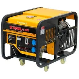 Генератор бензиновий KGL13500FE, 1-фазний 230V, 50Hz, 13.75kVA/11kW, бак 25 л, витрата 3,75 л/год, пуск: ручний/стартер, 930х555х580 мм, 144 кг