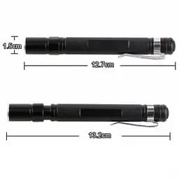 Ліхтар ручний PLD 706-XPE червоне світло 2×AAA 1 режим zoom кліпса 12.7×1.5 см - мініатюра 6