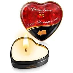 Масажна свічка-серце Plaisirs Secrets Caramel (35 мл)