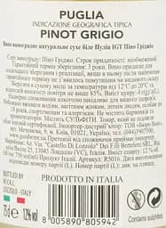 Уцінка. Вино 11.11.11. Puglia Pinot Grigio IGT, біле, сухе, 0,75 л  - мініатюра 3