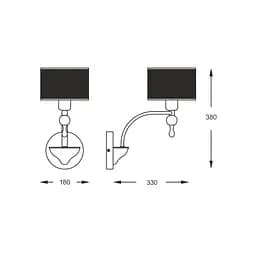 Настінний світильник Zuma Line JEWELLERY W1550-01A-F4B3 - мініатюра 2