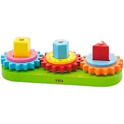 Деревянная пирамидка Viga Toys Шестеренки (59611)