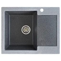 Мийка кухонна Valetti Art 26R прямокутна композитна 620х500 мм сіро-чорна