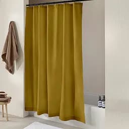 Шторка для душу та ванної Cosas з кільцями 180х180 honey, гірчичний (ShowerCurtains_25Honey_DUK_180x180_Hook) - мініатюра 3