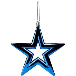 Новорічна іграшка Novogod'ko Зірка 15 cм синя глянець (974441)