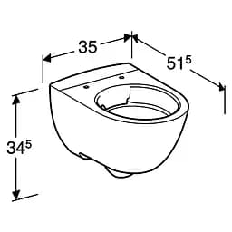 Унітаз підвісний Geberit Modo Rimfree 502.939.00.1 з сидінням Soft Close Click2Clean, Білий - мініатюра 2